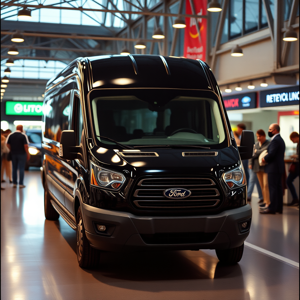 2025 Ford Transit, black color, in an attractive environment for customers